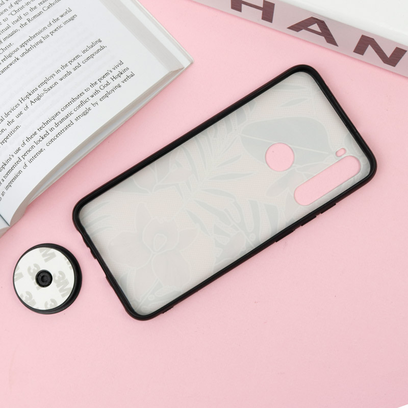 قاب فانتزی برجسته + پاپ سوکت طرح گل Xiaomi Redmi Note 8 سری F