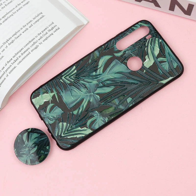 قاب فانتزی برجسته + پاپ سوکت طرح گل Xiaomi Redmi Note 8 سری F