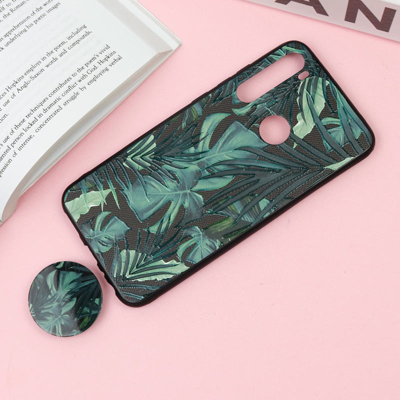 قاب فانتزی برجسته + پاپ سوکت طرح گل Xiaomi Redmi Note 8 سری F