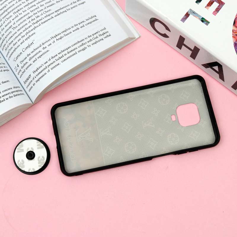 قاب فانتزی برجسته + پاپ سوکت طرح LV شیائومی Redmi Note 9 Pro / 9s سری F