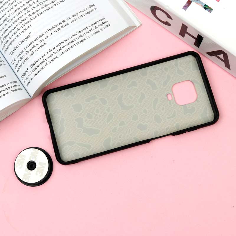 قاب فانتزی برجسته + پاپ سوکت طرح پلنگی Xiaomi Redmi Note 9 Pro / 9s سری F