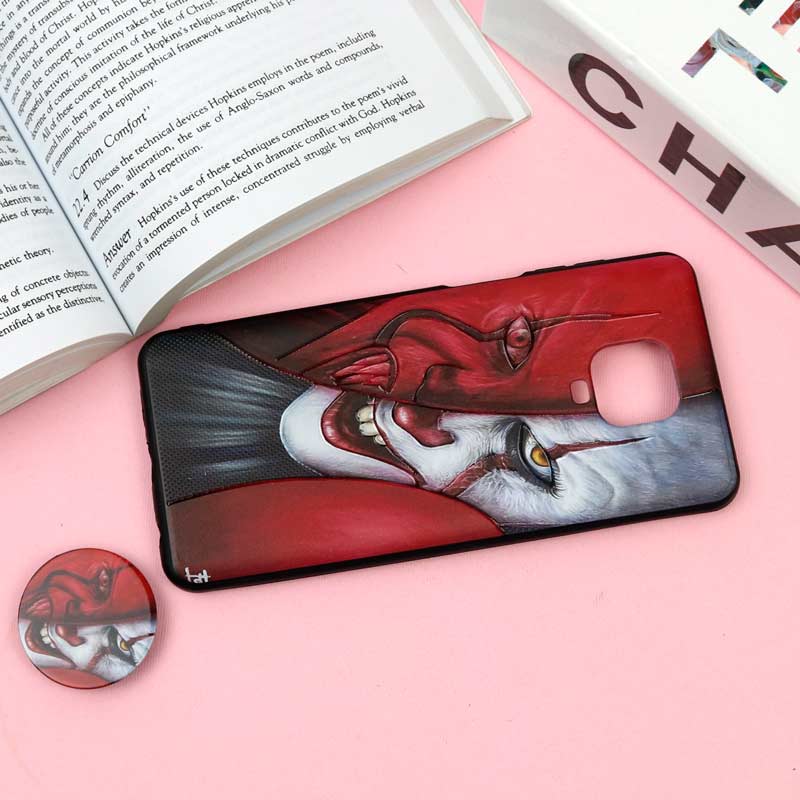 قاب فانتزی برجسته + پاپ سوکت طرح جوکر Xiaomi Redmi Note 9 Pro / 9s سری F