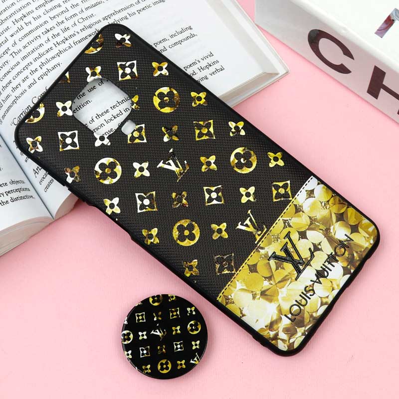 قاب فانتزی برجسته + پاپ سوکت طرح LV شیائومی Redmi Note 9 Pro / 9s سری F