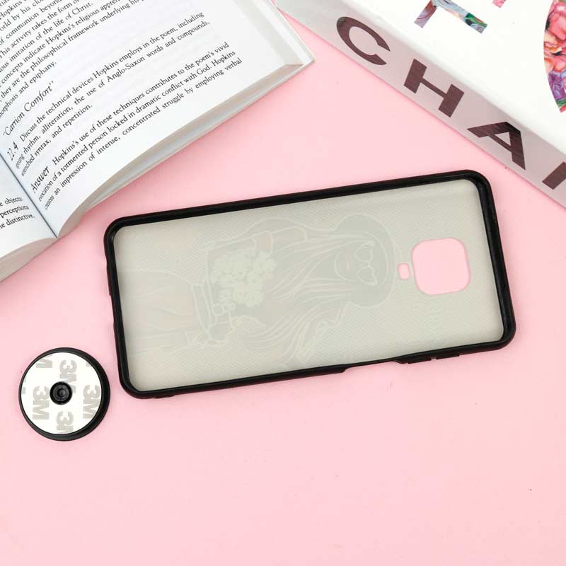 قاب فانتزی برجسته + پاپ سوکت طرح دختر Xiaomi Redmi Note 9 Pro / 9s سری F