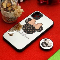 قاب محافظ لنزدار آینه ای + پاپ سوکت طرح میکی موس iPhone 11