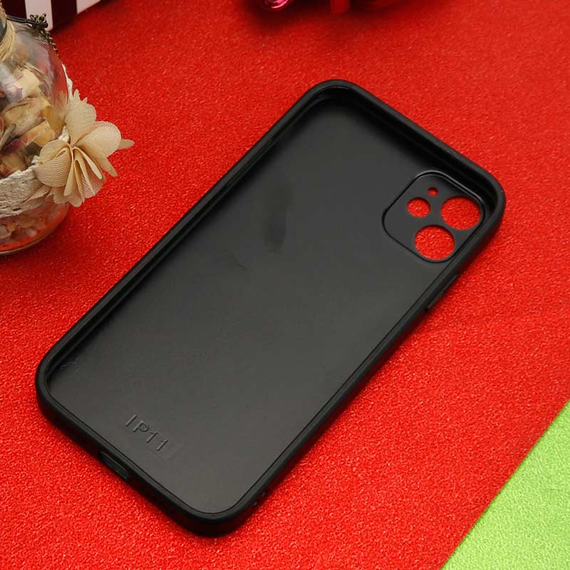 قاب محافظ لنزدار آینه ای + پاپ سوکت طرح LV مشکی iPhone 11