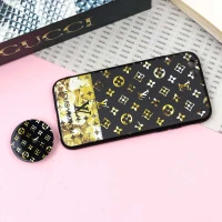 قاب فانتزی برجسته + پاپ سوکت طرح LV آیفون iPhone 6/6s سری F