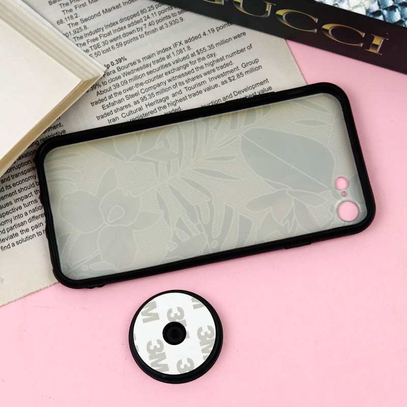 قاب فانتزی برجسته + پاپ سوکت طرح گل iPhone 7/8/SE 2020 سری F