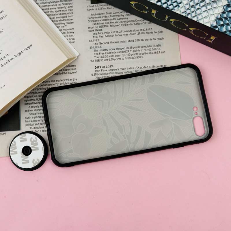 قاب فانتزی برجسته + پاپ سوکت طرح گل iPhone 7 Plus / 8 Plus سری F