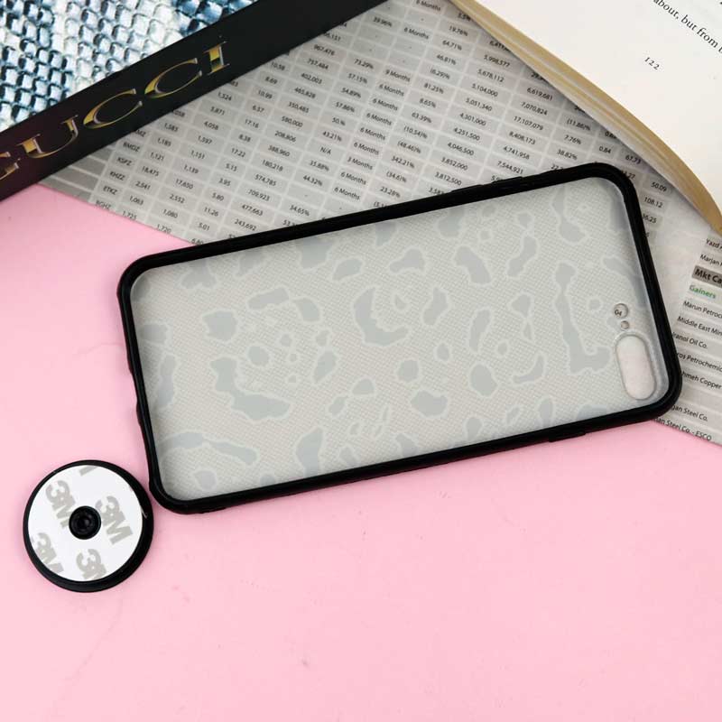 قاب فانتزی برجسته + پاپ سوکت طرح پلنگی iPhone 7 Plus / 8 Plus سری F
