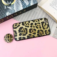 قاب فانتزی برجسته + پاپ سوکت طرح پلنگی iPhone 7 Plus / 8 Plus سری F