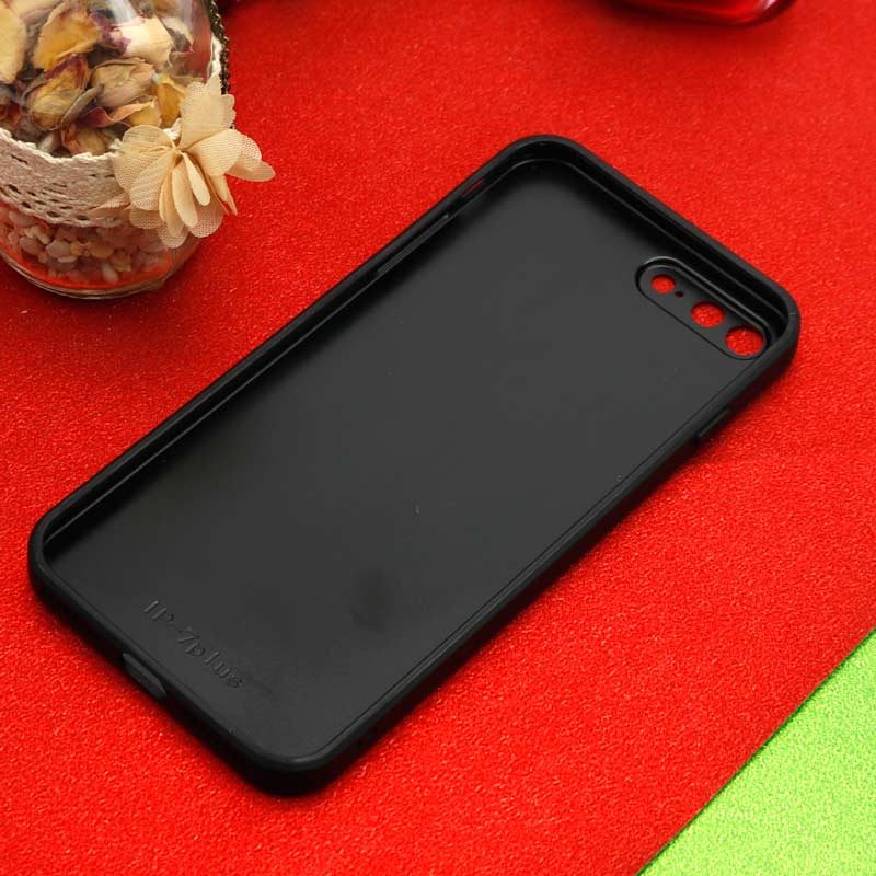 قاب محافظ لنزدار آینه ای + پاپ سوکت طرح قلب مشکی iPhone 7 Plus / 8 Plus