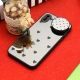قاب محافظ لنزدار آینه ای + پاپ سوکت طرح قلب مشکی iPhone X/XS