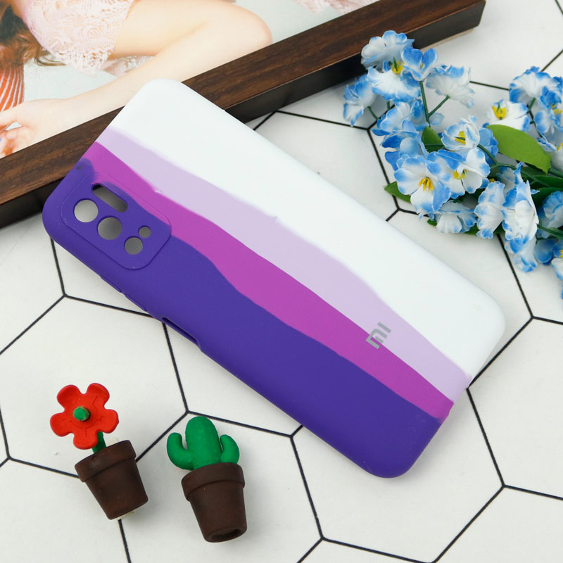 قاب سیلیکونی اورجینال رنگین کمانی محافظ لنزدار Xiaomi Poco M3 Pro