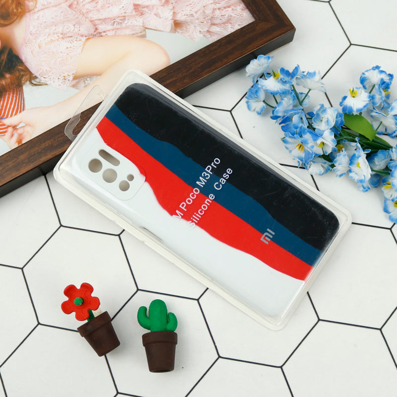 قاب سیلیکونی اورجینال رنگین کمانی محافظ لنزدار Xiaomi Poco M3 Pro