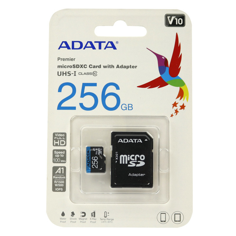 رم میکرو 256 گیگ ای دیتا ADATA Premier U1 C10 V10 100MB/s + خشاب