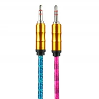 کابل روکش دار AUX 1m رنگی شرینک