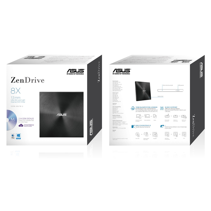 DVD رایتر اکسترنال ایسوس Asus ZenDrive U7M