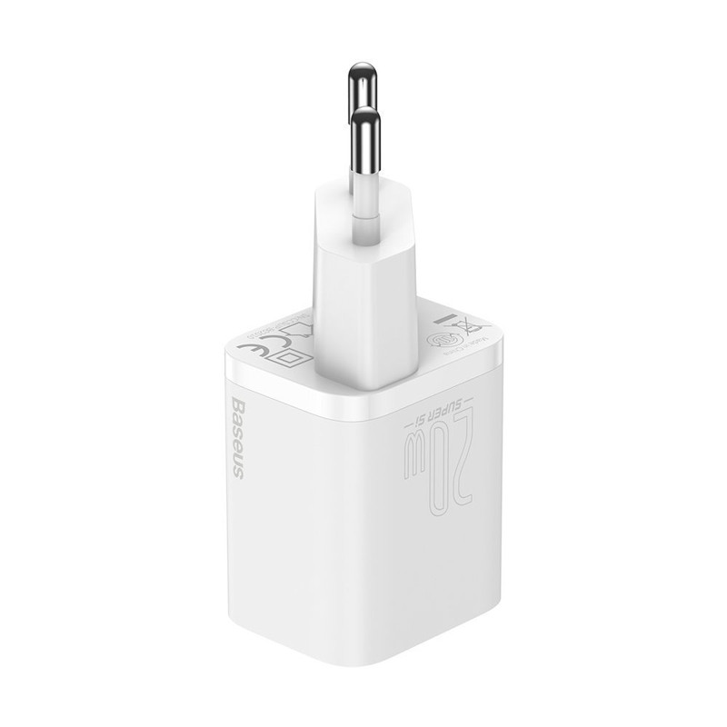 شارژر دیواری فست شارژ Baseus TZCCSUP-B 3A QC3.0 PD 20W Type-C + کابل Type-C to Lightning