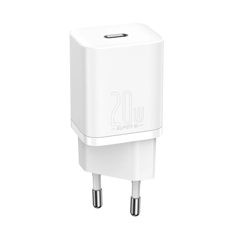 شارژر دیواری فست شارژ Baseus TZCCSUP-B 3A QC3.0 PD 20W Type-C + کابل Type-C to Lightning