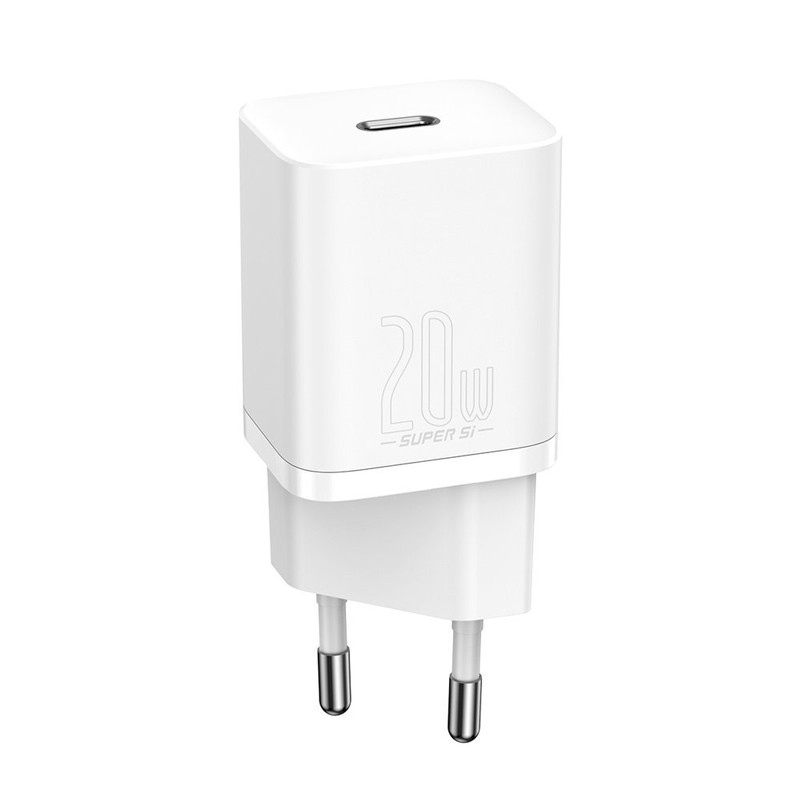 شارژر دیواری فست شارژ Baseus TZCCSUP-B 3A QC3.0 PD 20W Type-C + کابل Type-C to Lightning