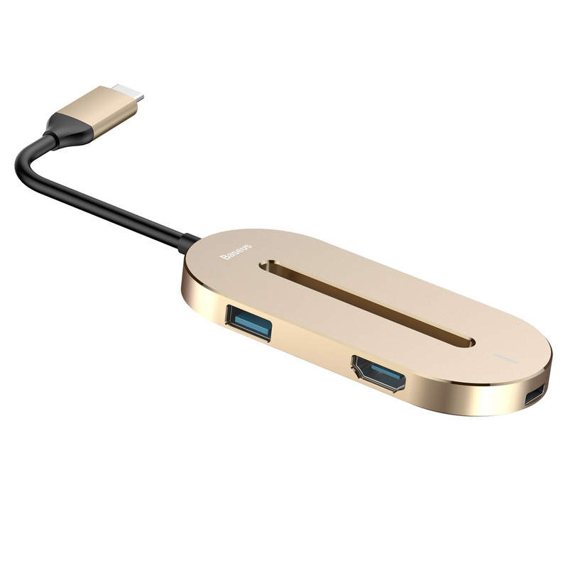 هاب 5 پورت Type-C باسئوس CABOOK HUB O shape