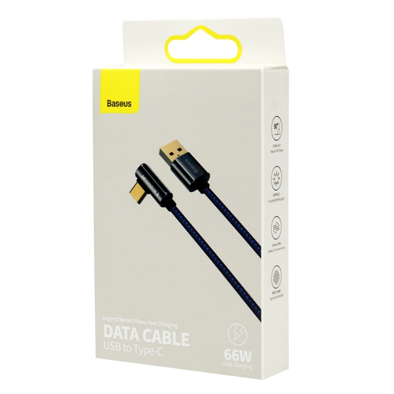 کابل فست شارژ Baseus Legendary CACS000 66W Type-C 1m یکسر L