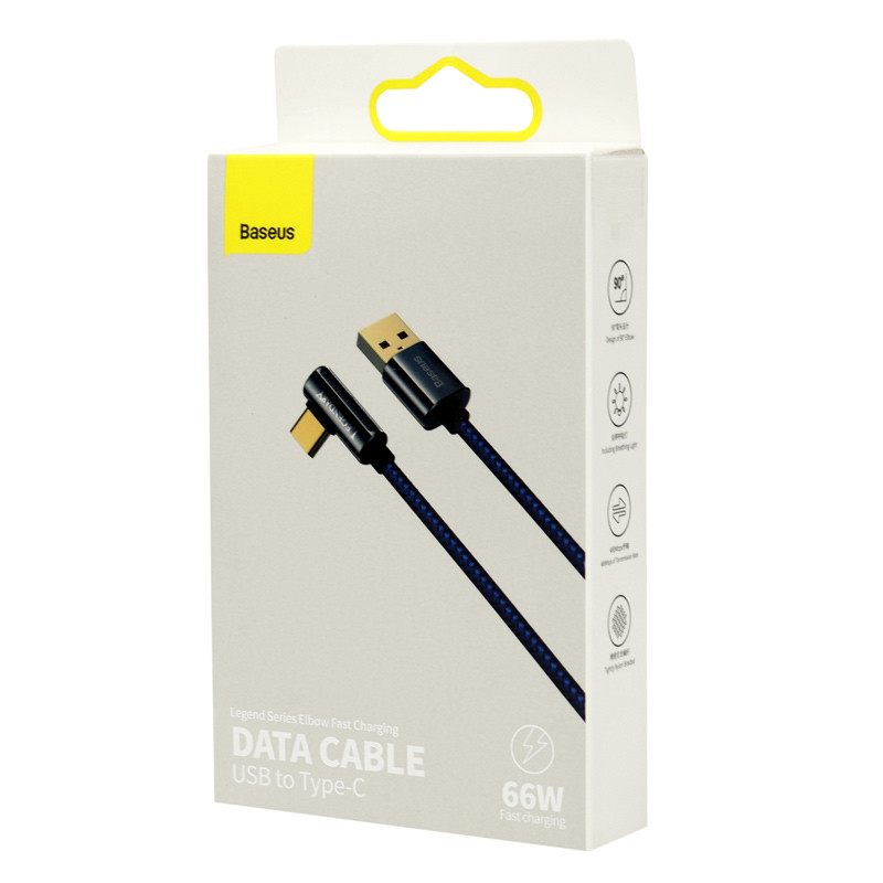 کابل فست شارژ Baseus Legendary CACS000 66W Type-C 1m یکسر L