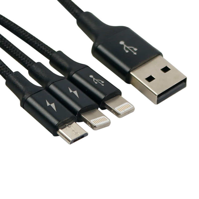 کابل 3 سر فست شارژ Baseus Rapid CAMLL-SU01 3A 1.2m