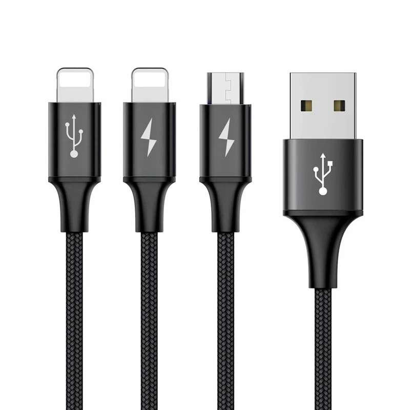 کابل 3 سر فست شارژ Baseus Rapid CAMLL-SU01 3A 1.2m