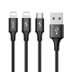 کابل 3 سر فست شارژ Baseus Rapid CAMLL-SU01 3A 1.2m