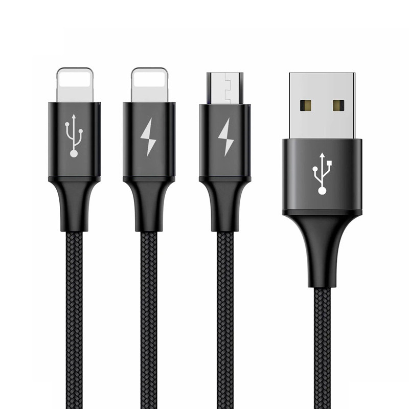 کابل 3 سر فست شارژ Baseus Rapid CAMLL-SU01 3A 1.2m