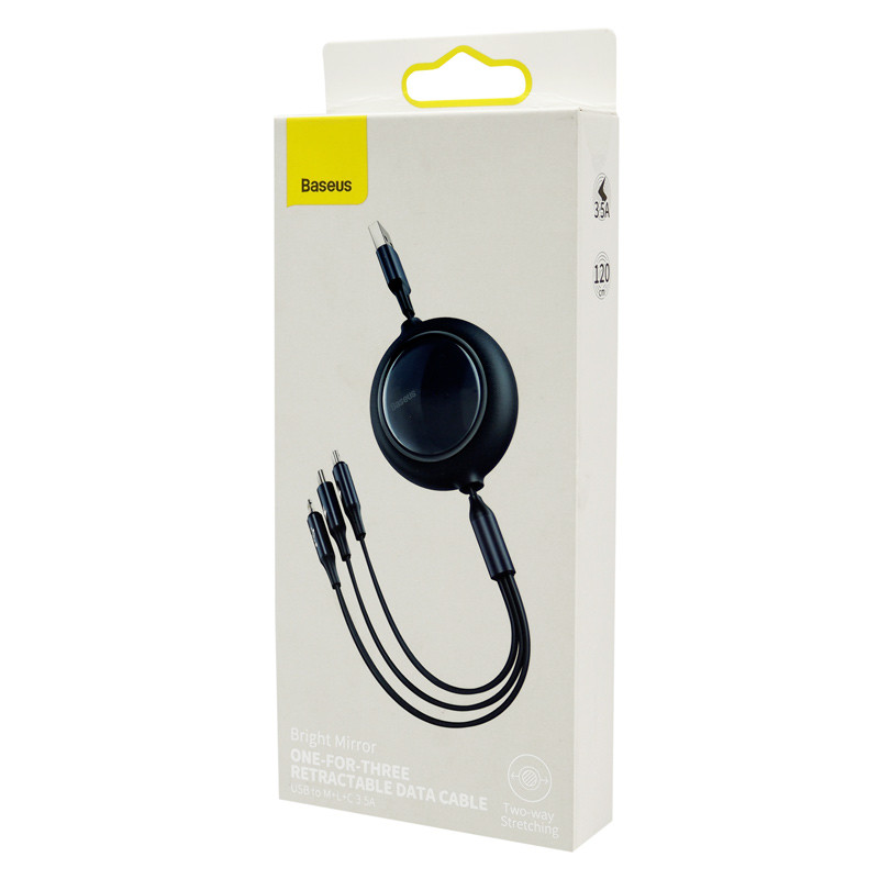 کابل 3 سر فست شارژ Baseus CAMLT-MJ 3.5A 1.2m
