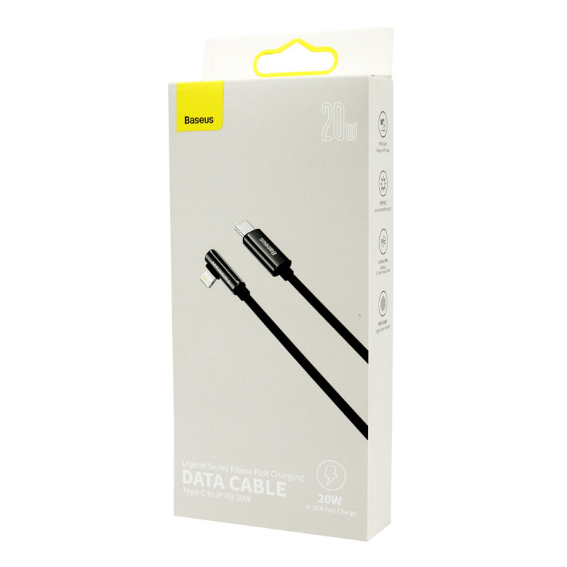 کابل تبدیل فست شارژ Baseus CATLCS-A01 Type-C to Lightning PD 20W 2m یکسر L