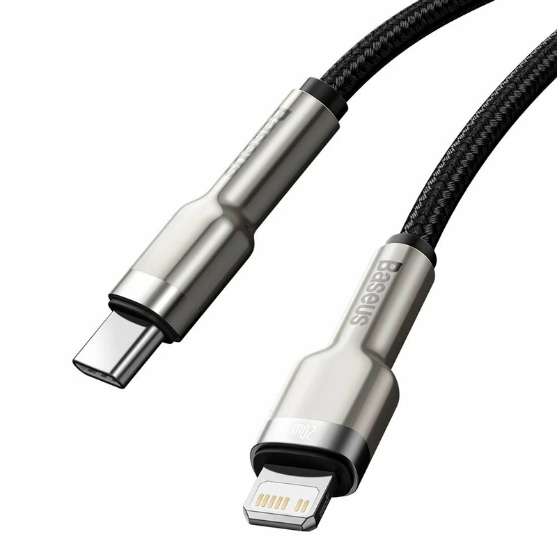 کابل تبدیل فست شارژ Baseus CATLJK-A Type-C To Lightning PD 20W 1m