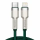 کابل تبدیل فست شارژ Baseus CATLJK-A Type-C To Lightning PD 20W 1m