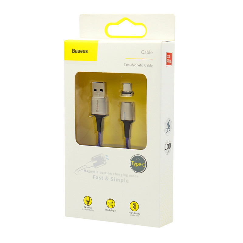 کابل مگنتی فست شارژ Baseus CATXC-A 3A Type-C 1m