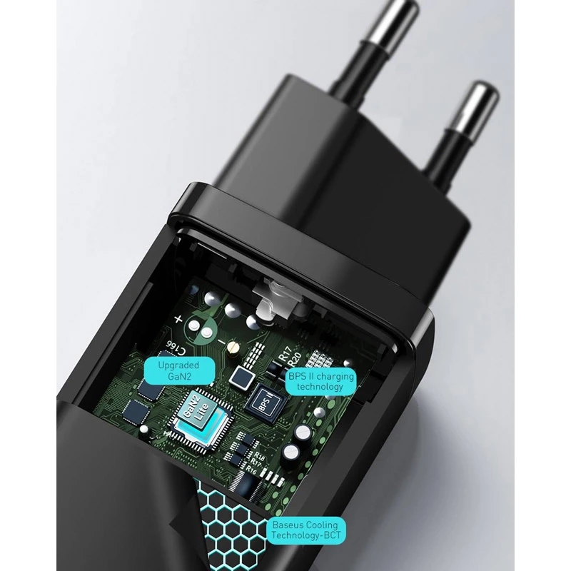 کلگی فست شارژ Baseus CCGAN2L-E QC4.0 PD 65W Type-C