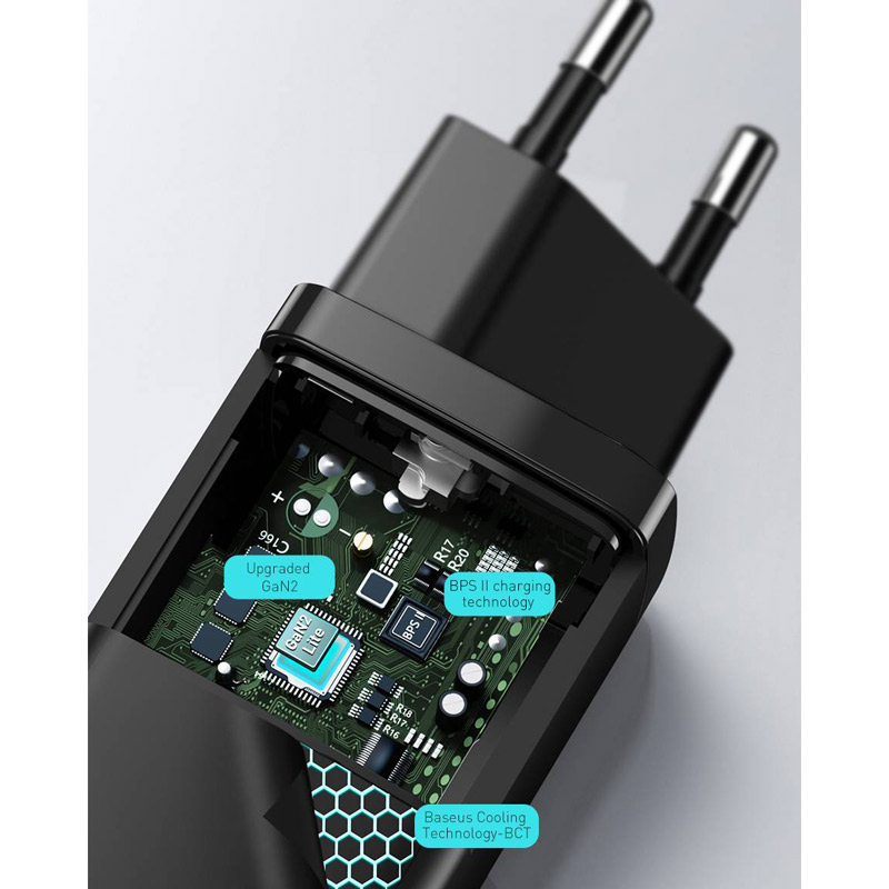 کلگی فست شارژ Baseus CCGAN2L-E QC4.0 PD 65W Type-C