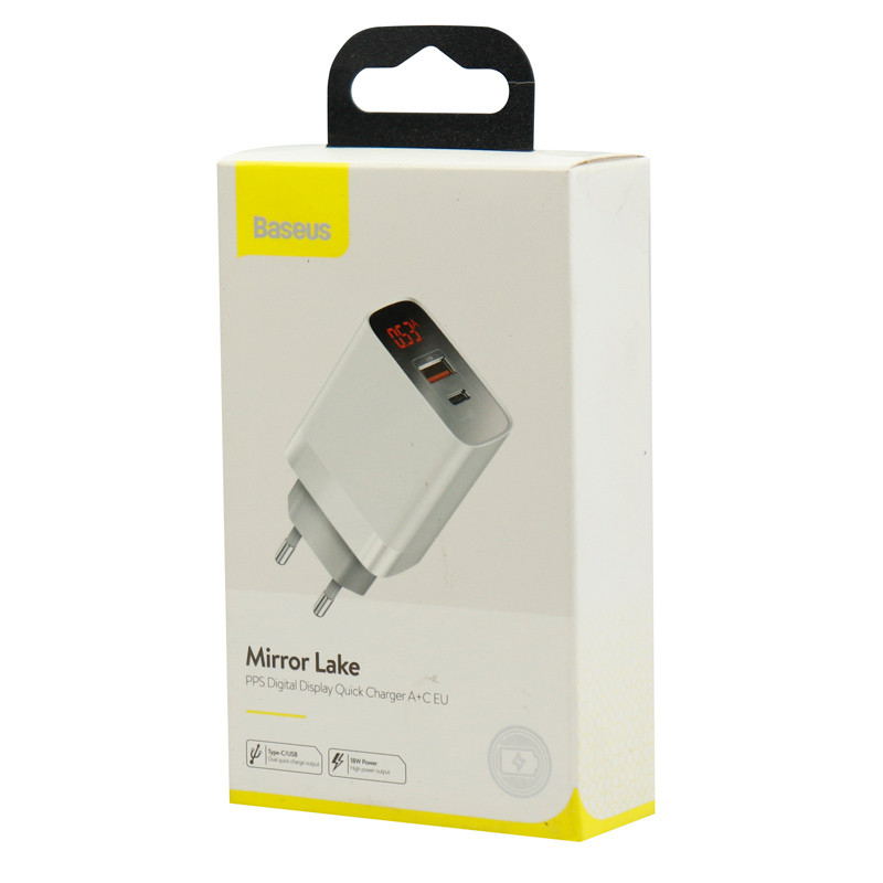 کلگی فست شارژ Baseus CCJMHC-A 2Port 3A QC3.0 PD3.0 18W