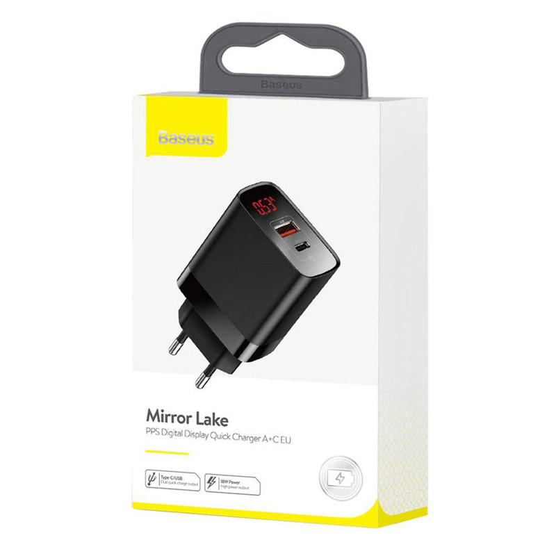 کلگی فست شارژ Baseus CCJMHC-A 2Port 3A QC3.0 PD3.0 18W