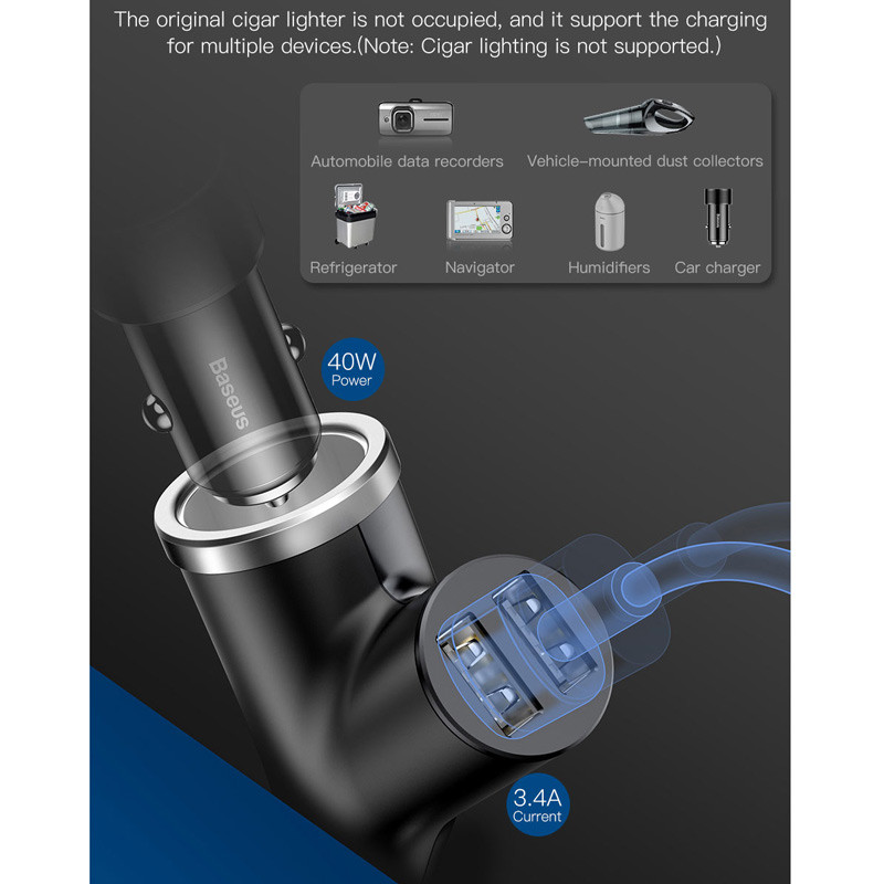 شارژر فندکی Baseus CCALL-YX 3.4A 40W