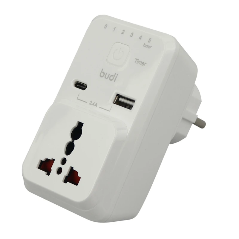 کلگی فست شارژ تایمر دار Budi M8J313 2Port 2.4A 12W