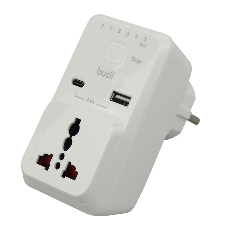 کلگی فست شارژ تایمر دار Budi M8J313 2Port 2.4A 12W