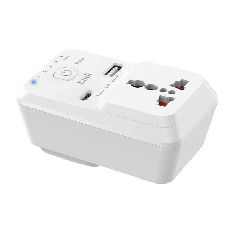 کلگی فست شارژ تایمر دار Budi M8J313 2Port 2.4A 12W