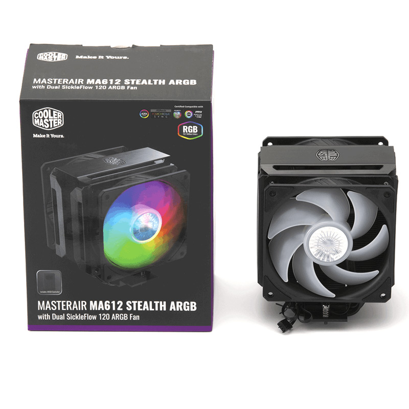 فن خنک کننده CPU کولر مستر Cooler Master MasterAir MA612 Stealth ARGB