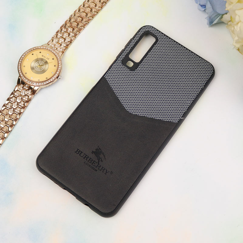 قاب چرمیBURBERRY سامسونگ A7 2018 مشکی