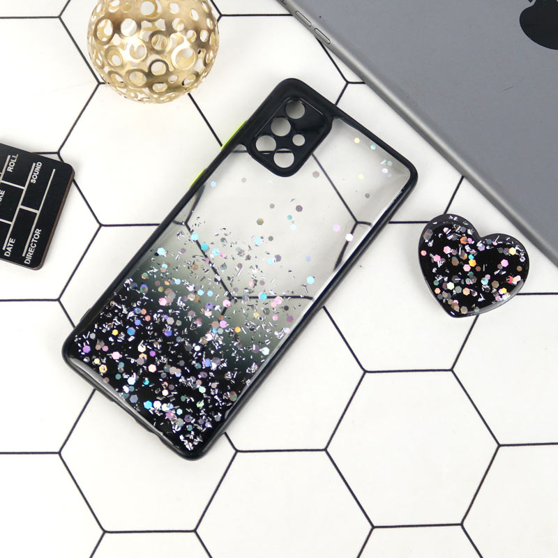 قاب محافظ لنزدار اکلیلی شفاف پاپ سوکت دار Samsung Galaxy A71