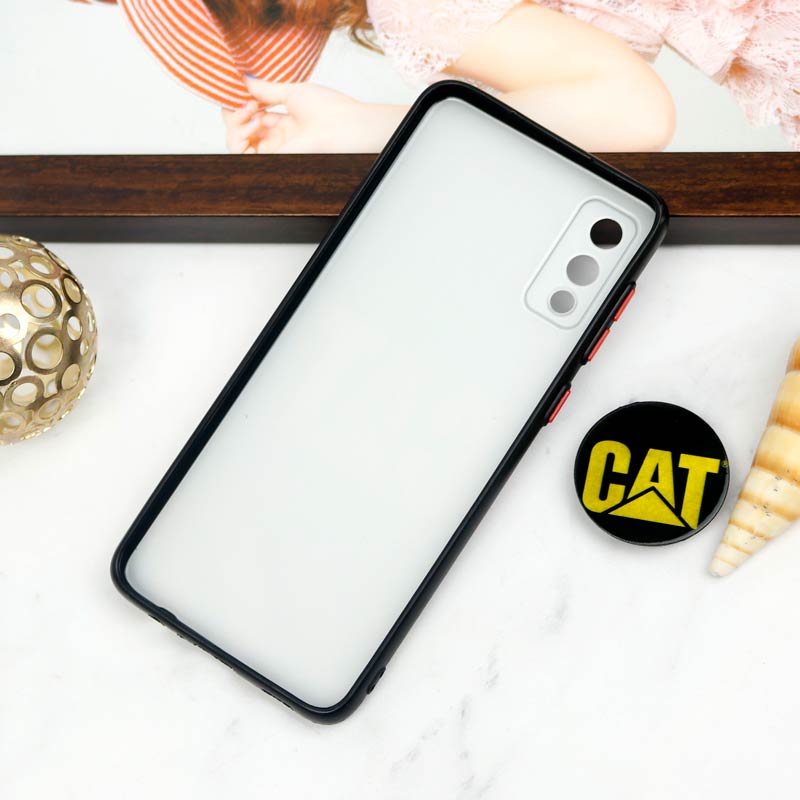 قاب PC محافظ لنز دار طرح CAT + پاپ سوکت Samsung Galaxy A02 / M02