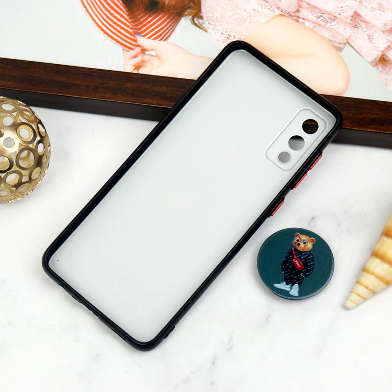 قاب PC محافظ لنز دار طرح Baron + پاپ سوکت Samsung Galaxy A02 / M02
